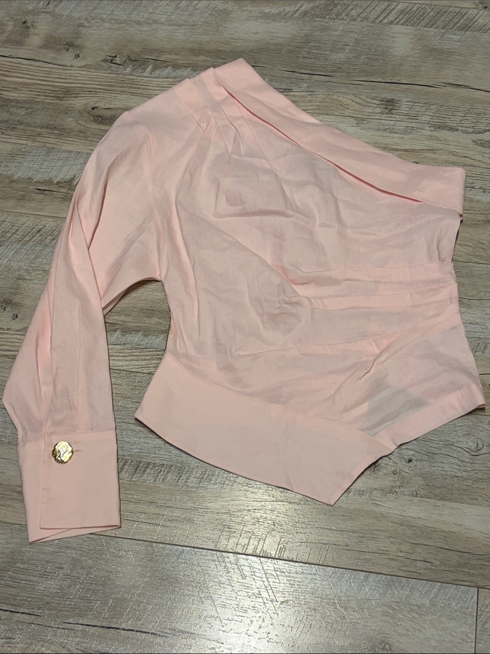 Zara Asymmetrical One-Shoulder Blouse